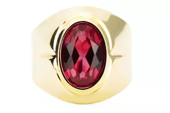 Pierścionek Vintage unikatowe Rubin 14k żółte złoto vrc296y